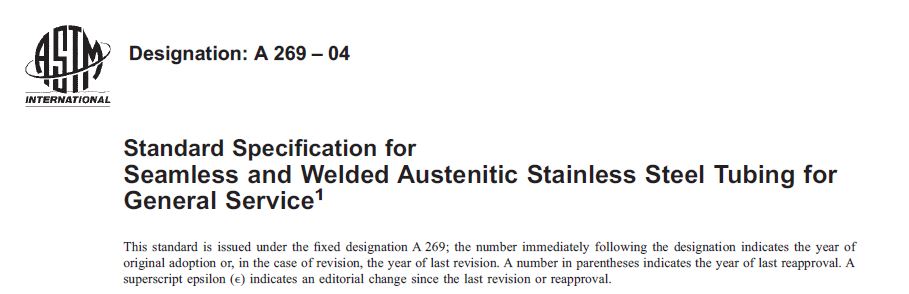 ASTM A269 Standard -compliant Tubing - Pdf - Piping Technology System